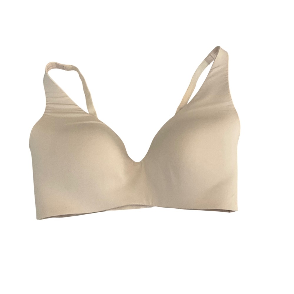GapBody Everyday Wirefree Bra Womens 34D Beige Smooth Micro Fabric NWT